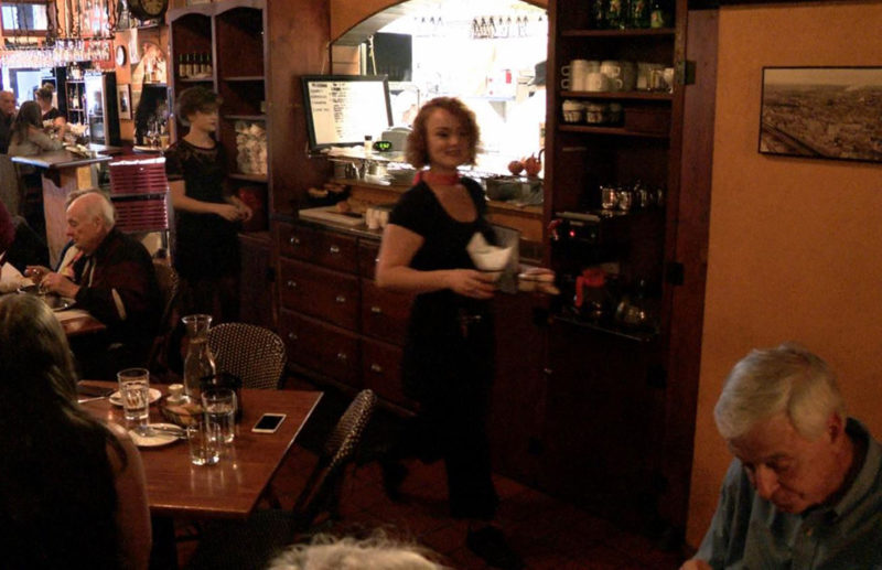 Waitress in a bar