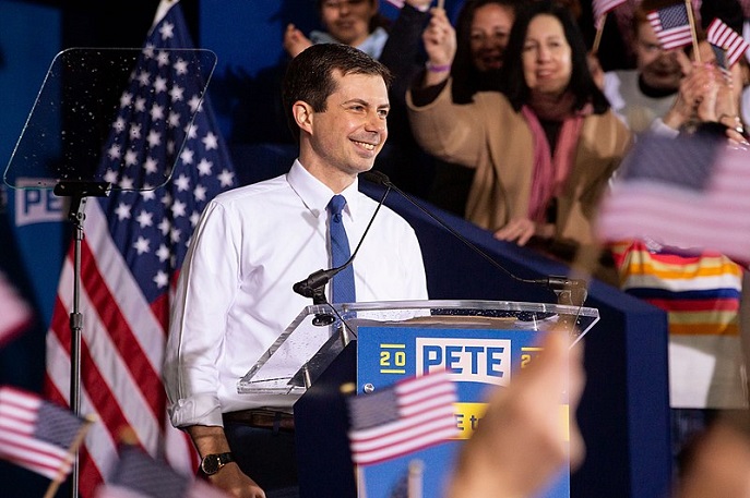 Democratic candidate Pete Buttigieg at a campaign event
